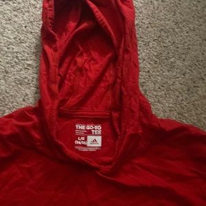 Adidas long sleeve red tshirt hoody